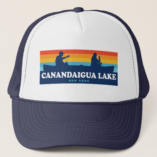 Canandaigua Lake New York Canoe Truckerkappe (Vorderseite)