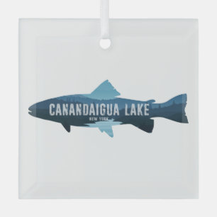 Canandaigua Lake New York Fish Ornament Aus Glas