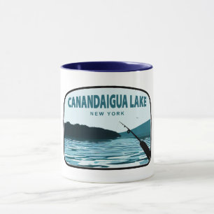 Canandaigua Lake New York Fishing Rod Tasse