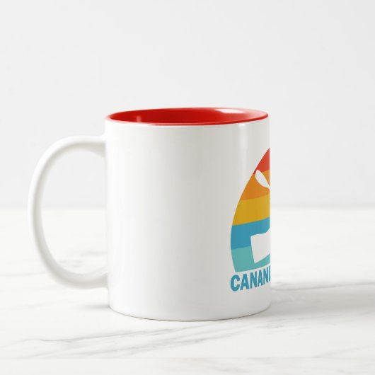 Canandaigua Lake New York Kayak Zweifarbige Tasse (Links)