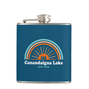 Canandaigua Lake New York Regenbogen Flachmann