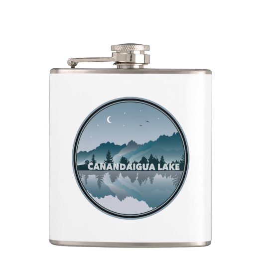 Canandaigua New Yorker Spiegelbild Flachmann (Vorderseite)