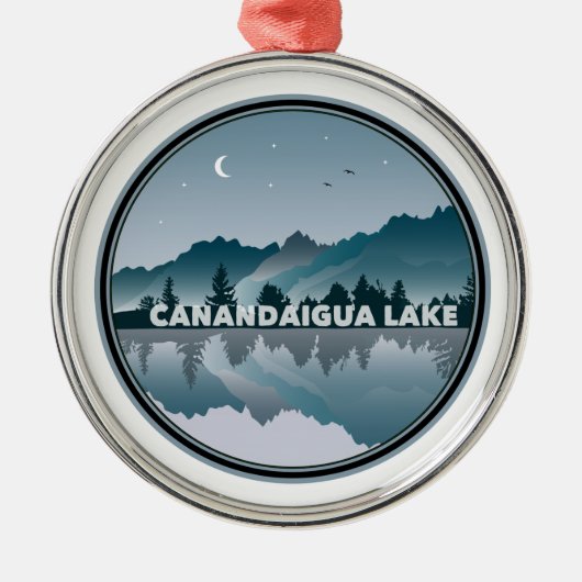 Canandaigua New Yorker Spiegelbild Ornament Aus Metall (Vorne)