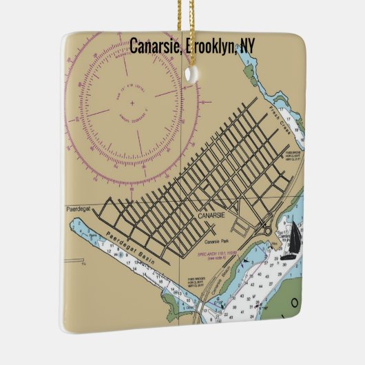 Canarsie, Brooklyn NY Chart Keramikornament (Rechts)