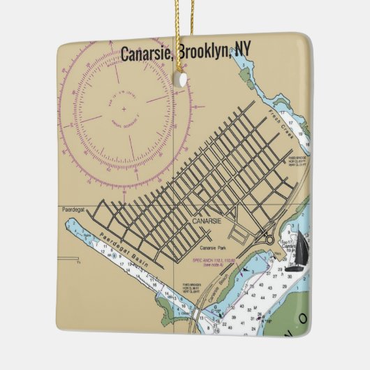 Canarsie, Brooklyn NY Chart Keramikornament (Links)