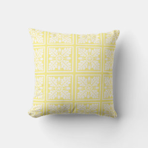 Canary Acorn und Leaf Tile Design Kissen