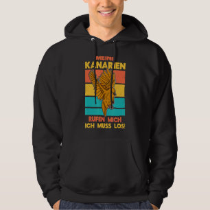 Canary Bird Biologin Songbird Canaries Ornitholog Hoodie