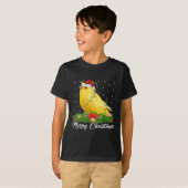 Canary Bird Lover Matching Weihnachtsmannmütze Can T-Shirt (Vorne ganz)
