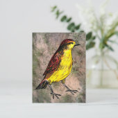 Canary Bird Postkarte (Stehend Vorderseite)