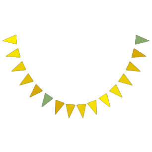 Canary Gelb bis Ananas Grün Gradient Tropical Wimpelkette