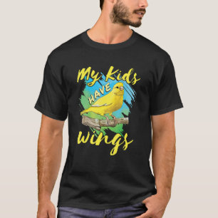 Canary Pet Bird Finch Mama Vater Meine Kinder habe T-Shirt