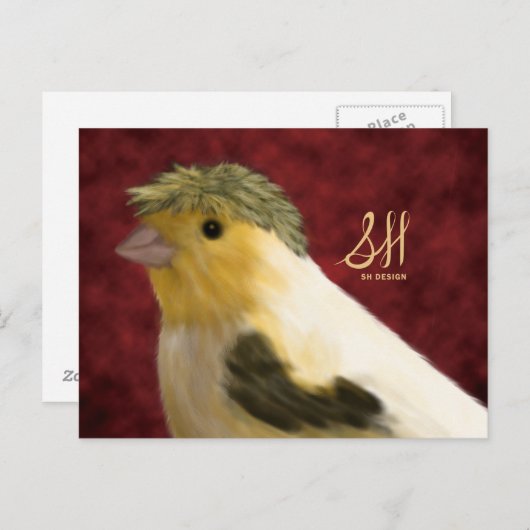 Canary Postcard Created Postkarte (Vorne/Hinten)