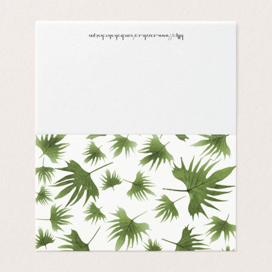 Canary Vine Blätter Card (Außenseite Aufgefaltet)