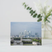 Canary Wharf Ansicht von Greenwich Postcard Postkarte (Stehend Vorderseite)