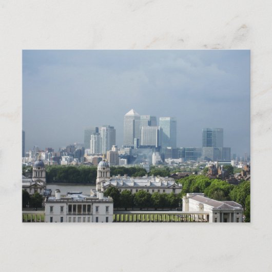 Canary Wharf Ansicht von Greenwich Postcard Postkarte (Vorderseite)