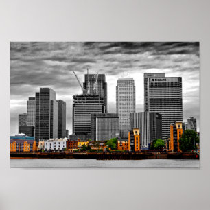 Canary Wharf London Docklands England Poster