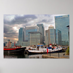 Canary Wharf London Docklands England Poster