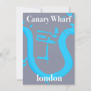 Canary Wharf London Karte Reiseplakat