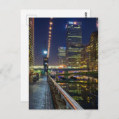 Canary Wharf, London, UK Postkarte (Vorne/Hinten)