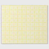 Canary Yellow Acorn and Leaf Tile Design Geschenkpapier (Flach)