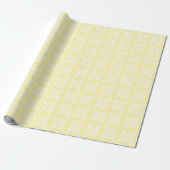 Canary Yellow Acorn and Leaf Tile Design Geschenkpapier (Ungerollt)