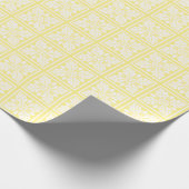 Canary Yellow Acorn and Leaf Tile Design Geschenkpapier (Ecke)