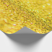 Canary Yellow Glitzer Design Geschenkpapier (Ecke)