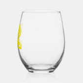 Canary Yellow Modern Monogram Initial Letter Weinglas Ohne Stiel (Links)