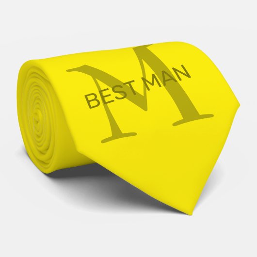 Canary Yellow Neck Tie Krawatte (Gerollt)