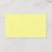 Canary Yellow Premium Business Card Visitenkarte (Rückseite)
