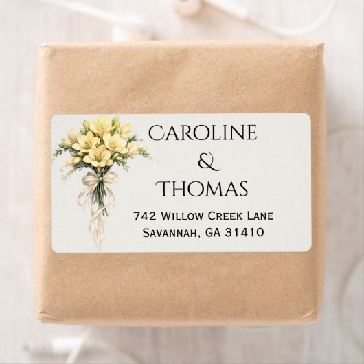 Canary Yellow Romantic Freesia  Floral Wedding (Insitu)