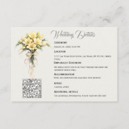 Canary Yellow Romantic Freesia  Floral Wedding Begleitkarte