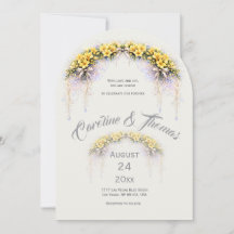 Canary Yellow Romantic Freesia  Floral Wedding
