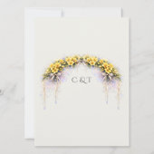 Canary Yellow Romantic Freesia  Floral Wedding Save The Date (Rückseite)
