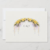 Canary Yellow Romantic Freesia  Floral Wedding Save The Date (Rückseite)