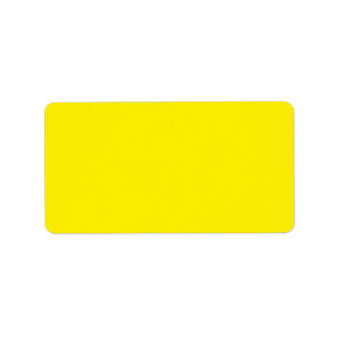 Canary Yellow Solid Color Adressaufkleber