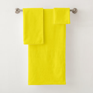 Canary Yellow Solid Color Badhandtuch Set