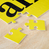 Canary Yellow Solid Color Eleganter Name Puzzle (Seite)