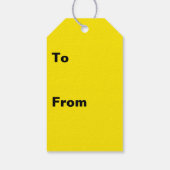 Canary Yellow Solid Color Geschenkanhänger (Rückseite)