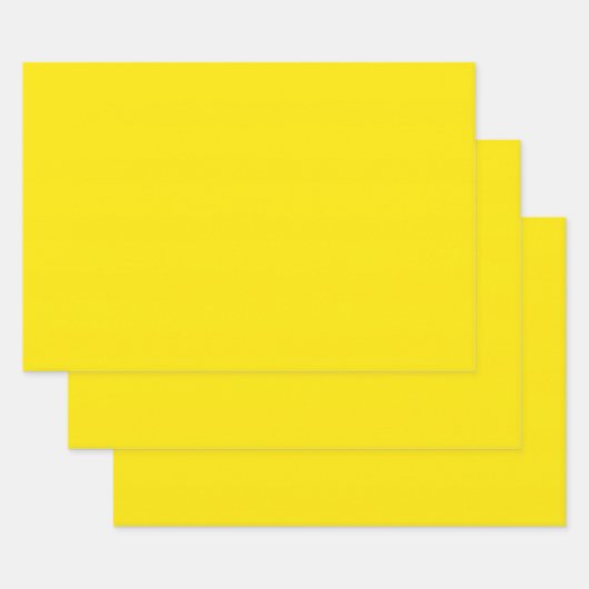 Canary Yellow Solid Color Geschenkpapier Set (Set)