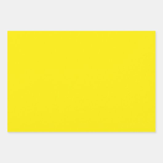 Canary Yellow Solid Color Geschenkpapier Set (Vorderseite)