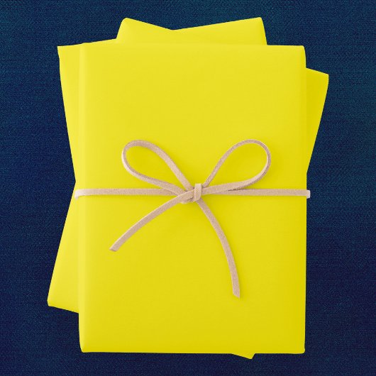 Canary Yellow Solid Color Geschenkpapier Set