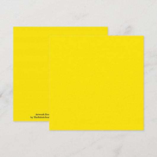 Canary Yellow Solid Color Karte (Vorne/Hinten)