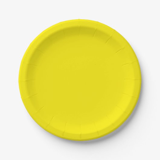 Canary Yellow Solid Color Pappteller (Vorderseite)