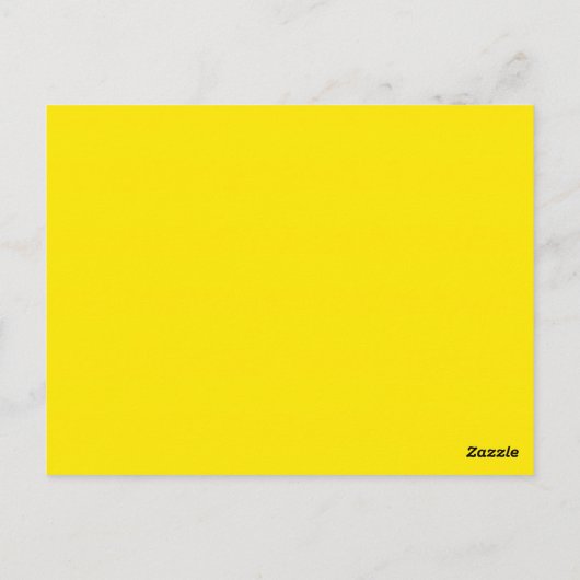 Canary Yellow Solid Color Postkarte (Rückseite)