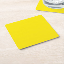 Canary Yellow Solid Color Rechteckiger Pappuntersetzer