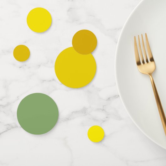 Canary Yellow to Pineapine Green Gradient Table Konfetti (Gruppe)