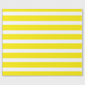 Canary Yellow White Classic Horizontal Striping Geschenkpapier (Flach)
