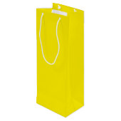 Canary Yellow Wine Gift Bag Geschenktüte Für Weinflaschen (Rückseite Schrägansicht)