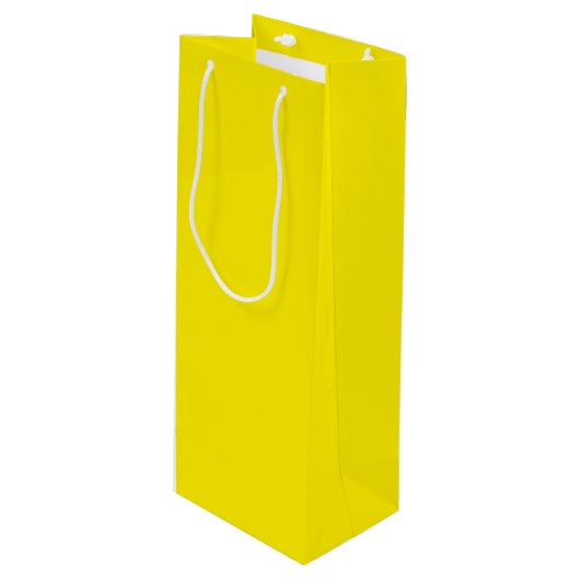 Canary Yellow Wine Gift Bag Geschenktüte Für Weinflaschen (Vorderseite Schrägansicht)